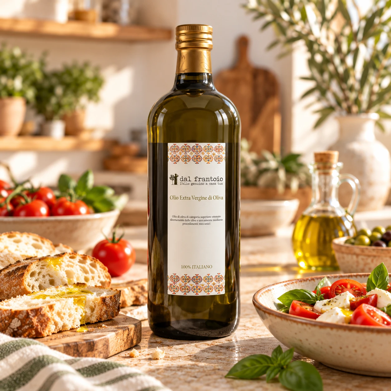 Olio Extravergine di Oliva 100% Italiano - Bottiglia da 1 litro